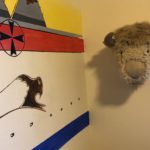 Finished Mural with Stuffed Buffalo